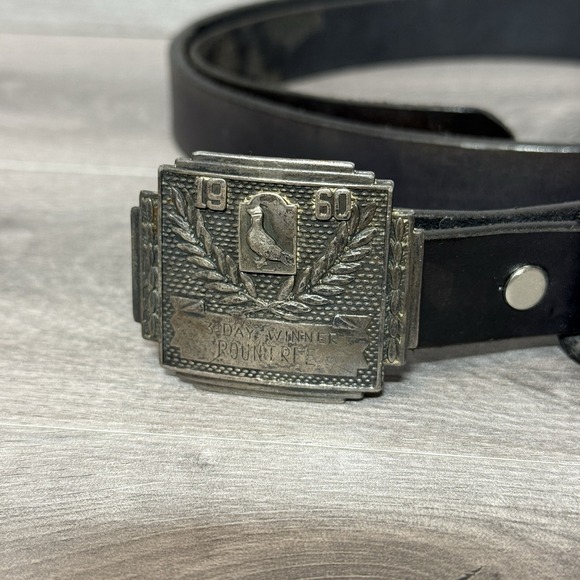 Vintage 1960 Sterling Silver Pigeon Racing Belt Buckle 3 Day Winner Rountree 48\